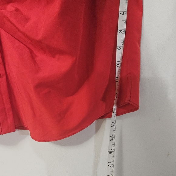 Modern Works Sleeveless Red Button Down Blouse! - Picture 5 of 5